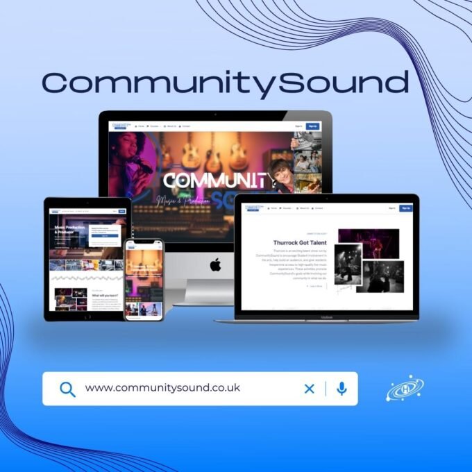 Website Mockup CommunitySound